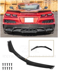 For 23-Up Corvette C8 Z06 Visible CARBON FIBER Rear Trunk Ducktail Wing Spoiler - Foto 1 di 21