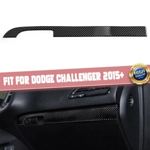 For Dodge Challenger 2015+ Passenger Storage Box Set Trim Cover Carbon Fiber LHD - Picture 1 of 10