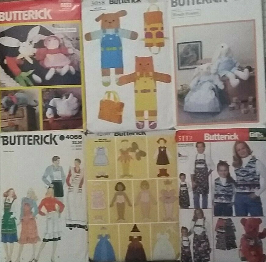 Butterick Sewing Patterns Craft Aprons Pillows Dolls -U Pick Lot #15 - Image 1 of 1