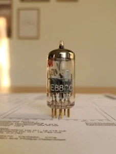 E88CC Miniwatt strong tube Röhre Valvola 6922 ECC88 grey CCa Goldpin - Picture 1 of 8