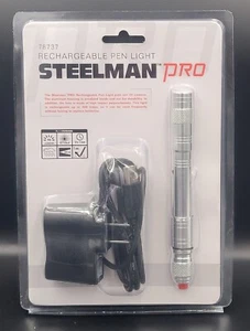 Rechargeable Penlight (Silver) J S Products (Steelman) 78737 SteelmanPro - Picture 1 of 2