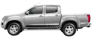 Fits Isuzu Dmax Side Stripes Graphics Decals Both Sides Any Year Mountains - Picture 1 of 2