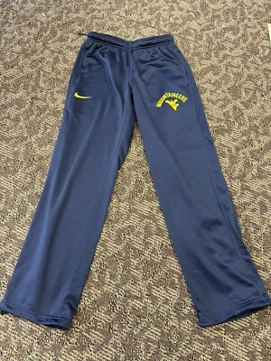 Nike Therma Fit West Virginia Mountaineers NCAA Blue Yellow Pants Men's Small - Image 1 of 4