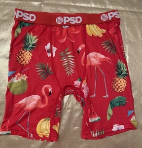 NEW PSD 1 Boxer Brief Tropical Flamingo Red Multi Youth Size Large 24/26 - Picture 1 of 7