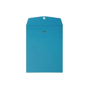 JAM Paper 10x13 Open End Catalog Colored Envelopes w/Clasp Closure Blue 87493A - Picture 1 of 4