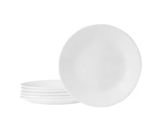 Corelle 6-Piece Salad Appetizer Plate Set Triple Layer Glass White - Picture 1 of 1