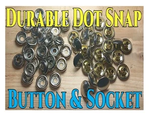 25 oder 50 DURABLE DOT SNAP - Polster - Marine - Bezüge - Canvas - Bild 1 von 5