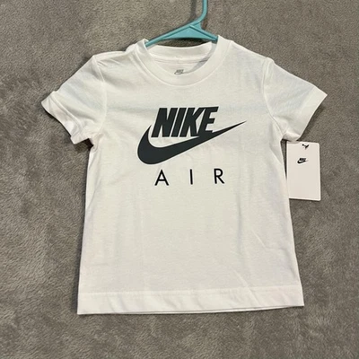 Camiseta Nike Niños 3T Blanca Air Logo Gráfico Camiseta La Camiseta Nike Mezcla Algodón Top Foto 1 de 4