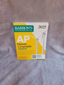 Barron's AP Human Geography Premium Test Preparation 2025 Edition Meredith Marsh - Picture 1 of 3