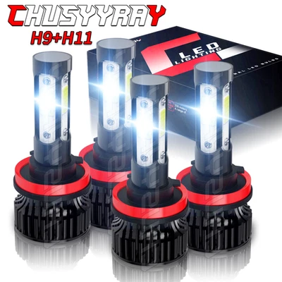 For Volvo S80 2007-2013 6000K White LED Headlight High-Low Beam Bulbs Kit H11 - Image 1 of 4