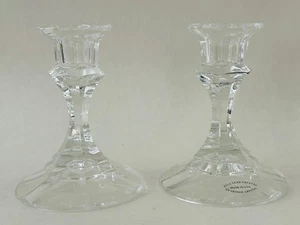 St. Georg Voll Bleikristall Kerzenständer, 4", Neu, Etiketten 1980er - Bild 1 von 5
