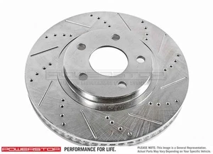 Power Stop AR85116XR Evolution Drilled And Slotted Brake Rotor Zinc-Plated Rear - Picture 1 of 2