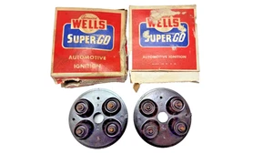 1937-1941 Ford V8 passenger & truck NORS Distributor Cap PAIR replace 68-12116 - Picture 1 of 3