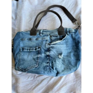 CROPP Denim Jean Upcycled Tote Bag Purse Crossbody Unique Shoulder Bag - Picture 1 of 5