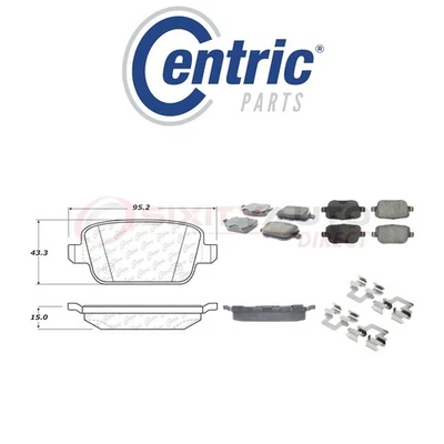 Centric Posi Quiet Ceramic Brake Pads w Shims for 2007-2016 Volvo S80 2.0L wo Foto 1 de 4
