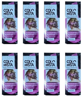 8 X L'Oréal Colorista Hair Makeup Lilac 30mL – 1 Day Colour for Blondes - Loreal - image 1 of 3