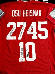 OHIO STATE ARCHIE GRIFFIN, GEORGE & SMITH AUTOGRAPHED JERSEY BECKETT Certified - Picture 1 of 1