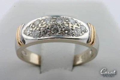 Brillant Diamant Ring 14k 585 Weißgold Brillanten Gr 49 0,35ct - - Bild 1 von 4