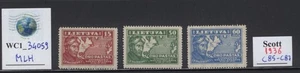 WC1_34059 LITUANIA. Juego de correo aéreo 1936. Sc.C85-C87. MLH - Imagen 1 de 1