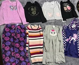 8 Piece Mixed Lot Girls' Clothes 2 Dresses, 4 Tops, 1 Pajama Set Size 5/6 - Picture 1 of 12