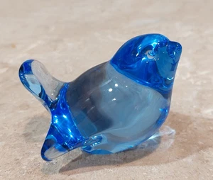 Vintage blau Bluebird of Happiness Glas handgefertigt 3,25" Briefbeschwerer - Bild 1 von 5