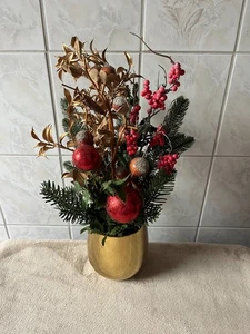 NEU* ABELLA Flora künstl. Arrangement Zweige & Kugeldeko Höhe 49cm (1331) - Bild 1 von 2