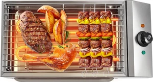 1800W Indoor Grills Electric Smokeless Indoor Grill Electric Indoor Smokeless Gr - Picture 1 of 9