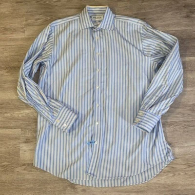 Thomas Pink Classic Mens Blue Striped Button Down Shirt Size 16.5 - Image 1 of 4