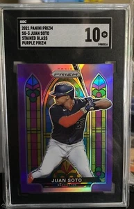 SGC 10 2021 Panini Prizm Juan Soto Stained Glass Purple #SG-3 Gem Mint - Bild 1 von 1