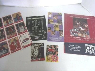 LOT (6) WNBA HOUSTON COMETS CARDS SCHEDULE SUMMER OF LOVE COLLECTIBLE SOUVENIR  - Image 1 of 4