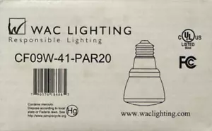 WAC Lighting 9-Watt PAR20 CFL - CF09W-41-PAR20 - 4100K / Bright White - NEW - Picture 1 of 3
