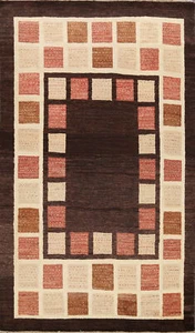 Geometric Modern Gabbeh Kashkoli Oriental Area Rug Hand-knotted Home Decor 6'x8' - Picture 1 of 18