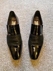 Mens Russell & Bromley Moreschi Black Patent Leather Slip On Loafers UK 7 - Picture 1 of 16