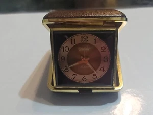 Vintage Linden Mechanical Wind Up Traveling Folding Alarm Clock Good condition - Picture 1 of 12