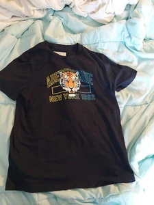 Bnwot Abercrombie Fitch Boys 15-16 Navy Graphic tigerShirt - Picture 1 of 4