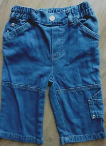 Jeans Hose Schlupfhose Jungen Gr.74 6-9 Mon. Blau Baumwolle - Bild 1 von 3