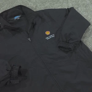 Tri Mountain Jacket Mens Medium Full Zip Shell Gas Employee Work Uniform Staff - Picture 1 of 10