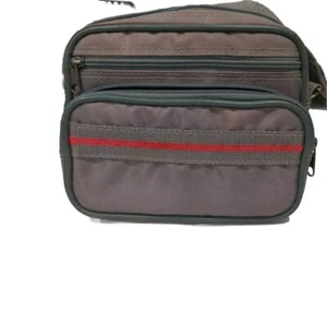 Vintage Canvas Camera Case Shoulder Bag w/ Opti Zippers Green made in Taiwan - Picture 1 of 4