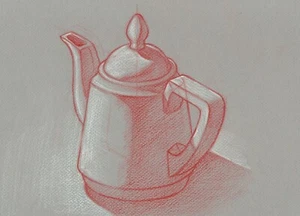 Still Life Drawing on Toned Paper - Original Colored Pencil Drawing Artwork - Picture 1 of 1