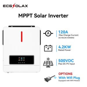ECGSOLAX 4200W DC 24V AC 220V Off/Gird Tie Solar Inverter MPPT Pure Sine Wave - Picture 1 of 10