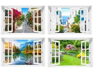 Fototapete 3D WANDBILD FENSTERBLICK Selbstklebende Vinyl / VLIES +Kleister - TOP - Bild 1 von 17