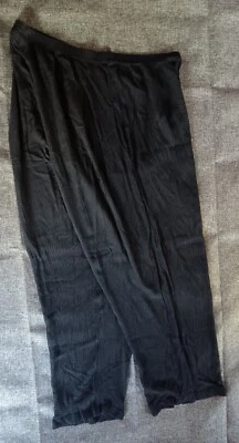Pants 3X Clio II Black Crepe Stretch Comfort Womans Elastic Waist - Image 1 of 4