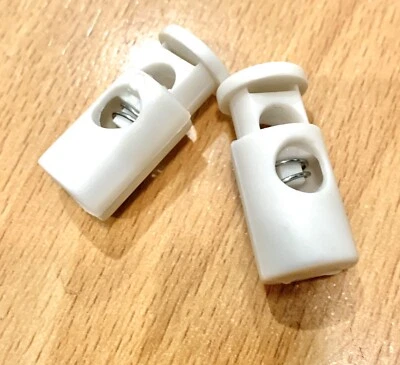 6pcs White Plastic Round End Spring Lock Toggle Fastener 30 X 10 - Image 1 of 4