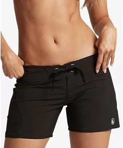 Volcom Simply Solid Swim Cover-Up Board Shorts Lace Up Black 5 - Picture 1 of 6