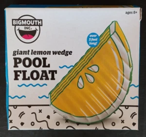 Big Mouth Giant Lemon Wedge Inflatable Pool Float Over 5 ft long 72x43x7.5 NEW - Picture 1 of 4