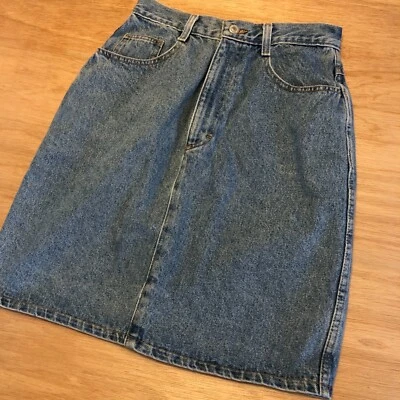 Falda vaquera JORDACHE vintage años 80 90 cintura alta talla 8 EE. UU. Foto 1 de 4