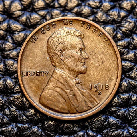 (ITM-4955) 1918-S LINCOLN CENT ~ AU+ Condition ~ SHIPS FREE! Cover