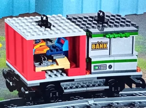 Neu Original Lego Stadtzug Frachtcontainer Bank Schneemobil Wagen von 60198 - Bild 1 von 6