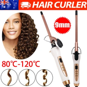 9MM Curling Iron Ceramic Curling Wand Thin Hair Curler Styling Beauty Rollers OZ - Picture 1 of 12