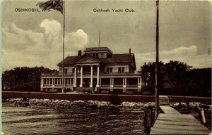 Postal Iglesia Bros 1908 Yacht Club Oshkosh Wisconsin - Imagen 1 de 2